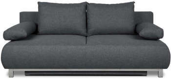 Banquette clic-clac en tissu AIKO coloris gris foncé Banquette clic-clac en tissu