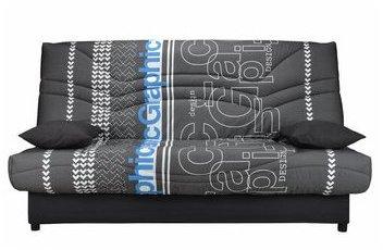 Banquette clic-clac gris anthracite et bleu GRAPHI