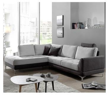 Canapé dangle gris en tissu PORTLAND