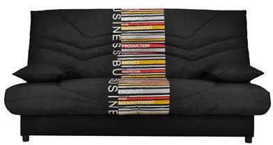 Banquette-lit clic-clac 130cm 26kg, motif gencod