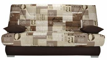 Banquette clic clac beige et marron CORNEILLE Banquette clic clac beige