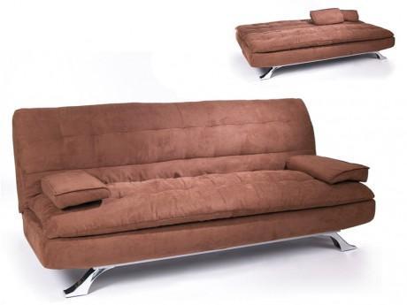Canapé clic-clac en microfibre MIAMI - Praline