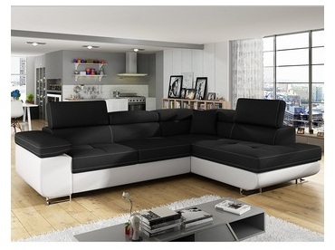 Canapé dangle convertible noir et blanc SCOTT 5