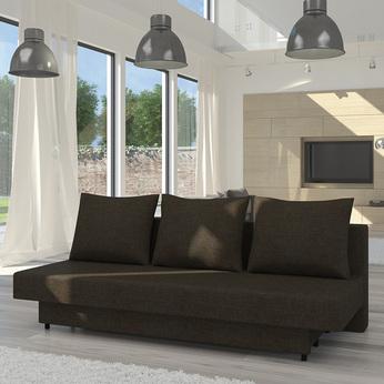 Canapé convertible 3 places marron en tissu JOHN 4