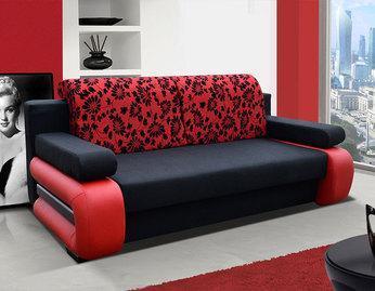 Canapé convertible en tissu avec coffre DELIA 3