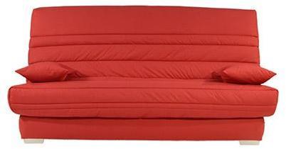 Banquette-lit clic-clac 130cm 30kg, uni rouge
