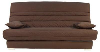 Banquette-lit clic-clac 130cm 30kg, uni chocolat