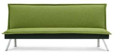 Banquette clic-clac design vert citrus pieds chrom