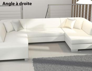 Canapé dangle panoramique convertible blanc ENIS