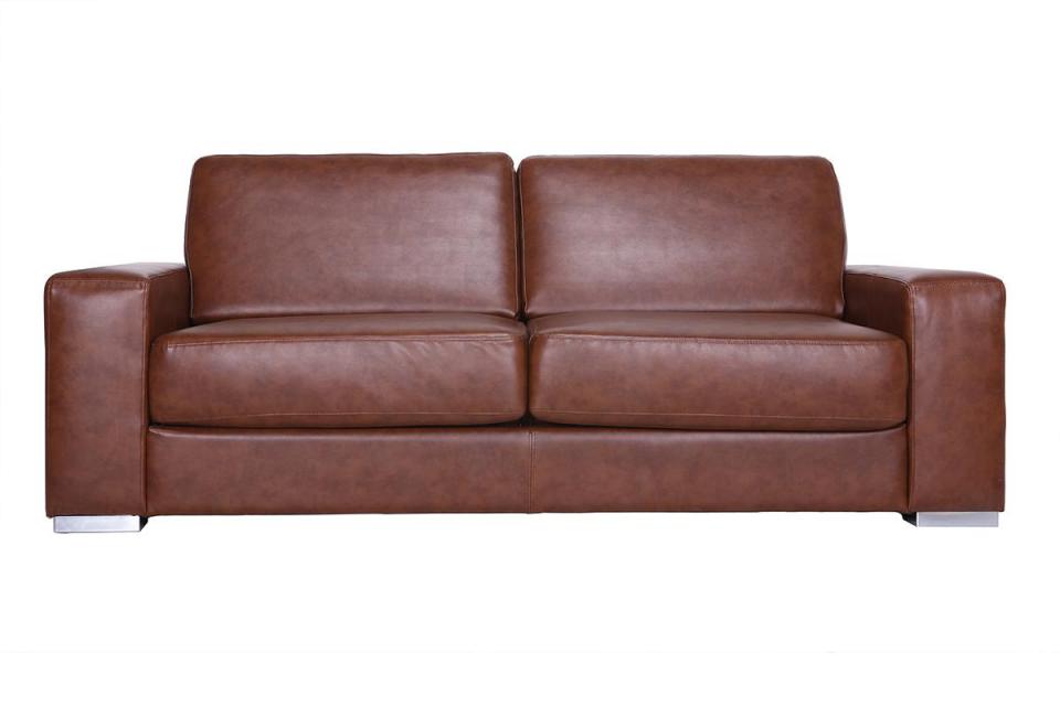 Canapé cuir convertible rapido 3 places camel vint