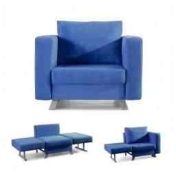 Fauteuil convertible Solo tissu - couleur - Bleu