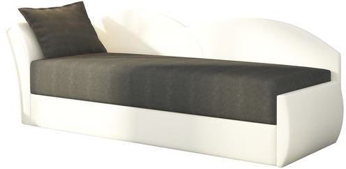 Canapé convertible 2 places en tissu noir et blanc