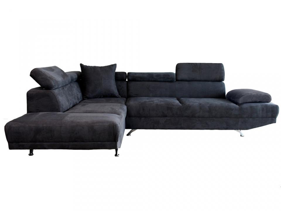 Canapé dangle microfibre 5 places avec têtières r