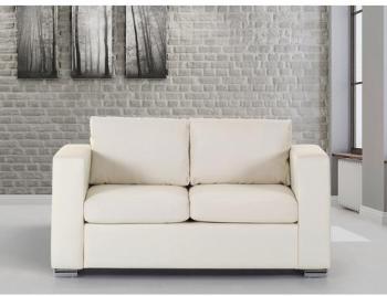 Canapé 2 places - canapé en cuir beige - sofa Hels