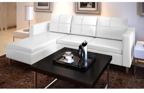 VidaXL Canapé dangle 3 places modulable en cuir a