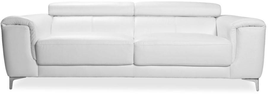 Canapé cuir design trois places avec têtières relax Canapé cuir design trois places