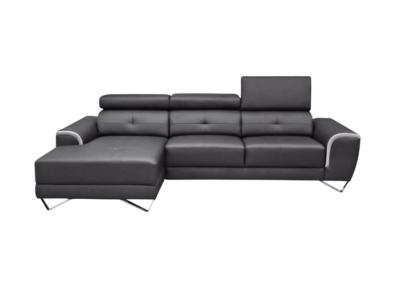 Canapé dangle méridien.gauche BALTIC PU noir