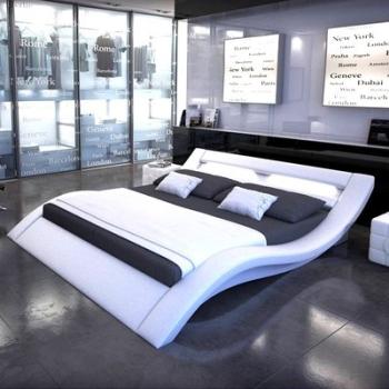 Lit design led Dina - Couleurs - Noir Tailles - 140x190 Lit design led Dina - Couleurs
