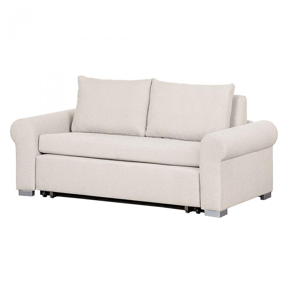 Canapé convertible Latina IV - Tissu - Crème - 185