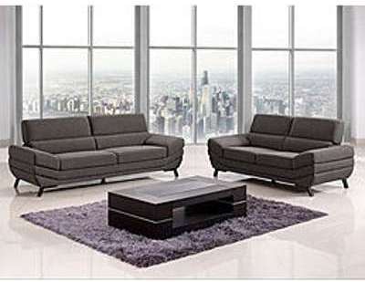 Canapé 2 places MATHIS Tissu gris foncé