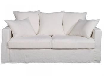 Canapé 3 places en Lin froissé + assise Bultex et