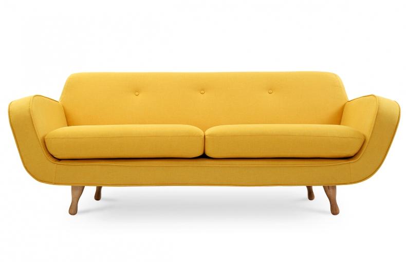 Canapé scandinave 3 places moutarde vesper