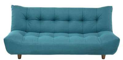 Canapé clic-clac convertible 3 places bleu turquoi
