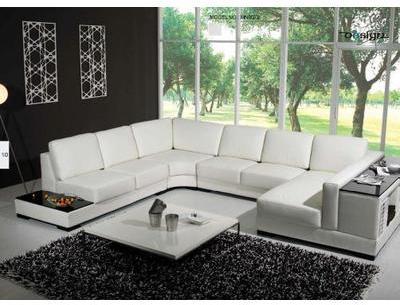 CANAPE CUIR 6/7 PLACES BRENDY 300x390x185