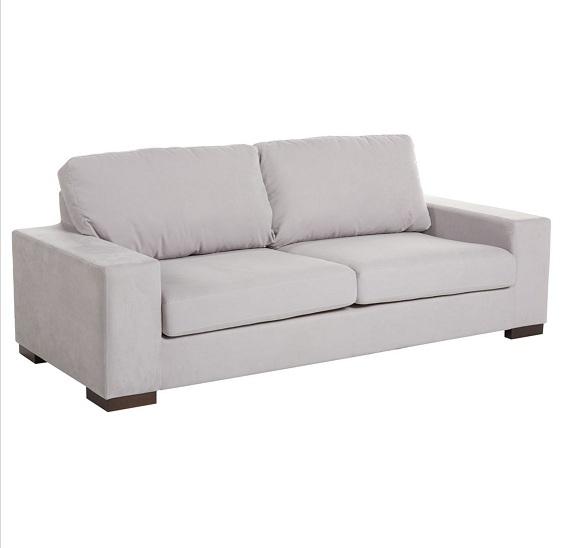 Canapé design italien 3 places tissu gris clair Ci