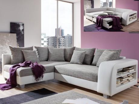 Canapé dangle convertible tissu et simili KUOPIO
