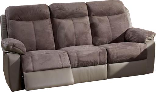 Canapé 3 pl fixe avec 2 relax électrique repose pi