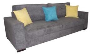 Canapé convertible 4 places ELSA Tissu Anthracite
