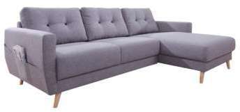 Canapé dangle droit scandinave tissu gris STOCKHO