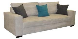 Canapé convertible 4 places ELSA Tissu Gris clair
