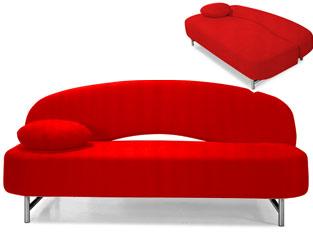 Canapé Convertible design Banana rouge - Canapé ul