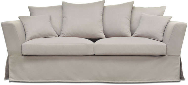 Canapé fixe 3 places en tissu HARRIET coloris beige Canapé fixe 3 places en tissu