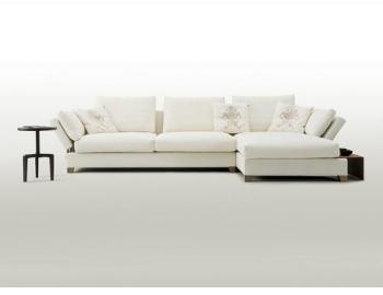 Canapé Angle en tissu PURITY - Droit - Blanc