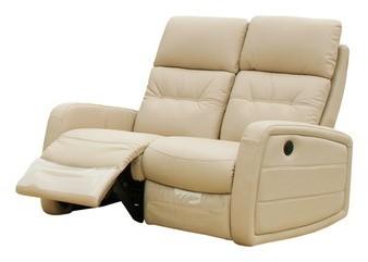 Canapé relax électrique MARCO cuir beige 2 places