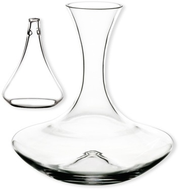 Carafe à décanter + aérateur en verre soufflé bouc