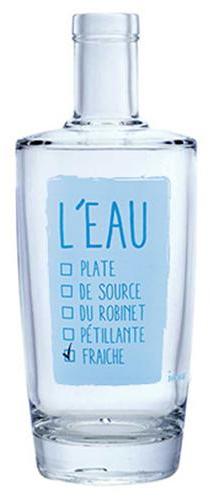 Carafe Leau 70cl décor bleu sans bouchon - Leau