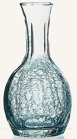 Carafe en cristallin - Carafe craquelée col moulé