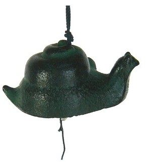 Clochette à vent verte en fonte japonaise escargot