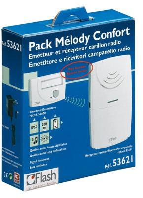 HAGER Pack Mélody 10 carillons sans fil avec émett