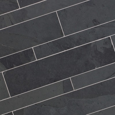 Dalles Carrelage en pierre Ardoise noire 60x14