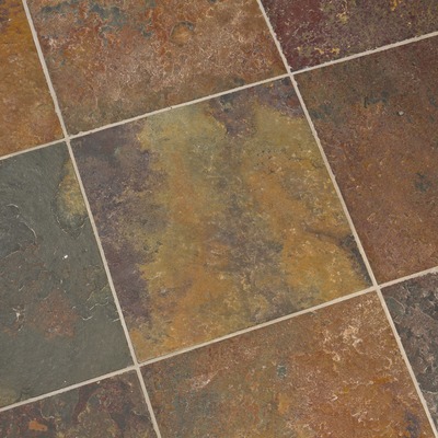 Dalles Carrelage en pierre Ardoise Rusty 40x40