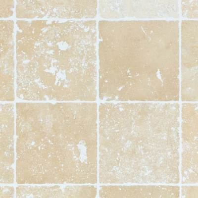 Dalles Carrelage en pierre Travertin clair 10x10