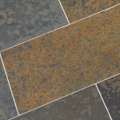 Dalles Carrelage en pierre Ardoise multicolor 60x7