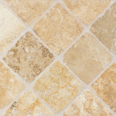 Dalles Carrelage en pierre Travertin mix noisette