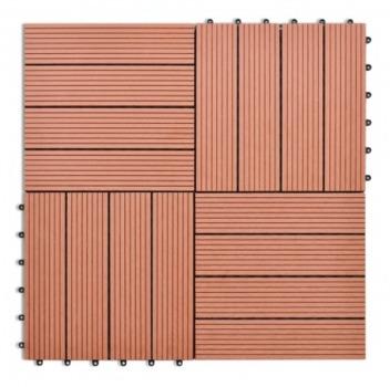 VidaXL WPC carrelage de 11 pièces 30x30 cm pour te