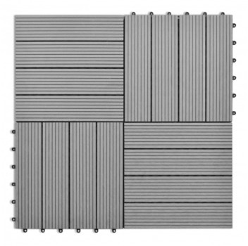 VidaXL WPC carrelage de 11 pièces 30x30 cm pour te
